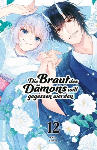 Buchcover und Innenansicht für das Buch: Oni no Hanayome wa Taberaretai 12