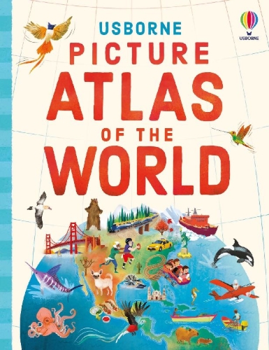 Buchcover und Innenansicht für das Buch: Usborne Picture Atlas of the World