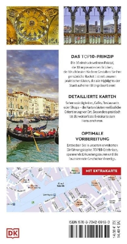Buchcover und Innenansicht für das Buch: TOP10 Reiseführer Venedig