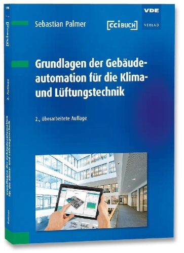 Buchcover und Innenansicht für das Buch: Grundlagen der Gebäudeautomation für die Klima- und Lüftungstechnik