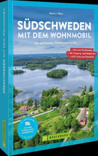 Buchcover und Innenansicht für das Buch: Südschweden mit dem Wohnmobil