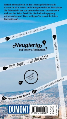 Buchcover und Innenansicht für das Buch: DUMONT direkt Reiseführer Athen