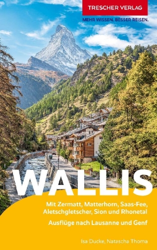 Buchcover und Innenansicht für das Buch: TRESCHER Reiseführer Wallis