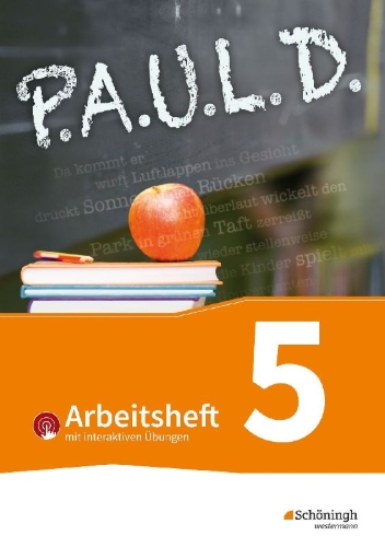 Buchcover und Innenansicht für das Buch: P.A.U.L. D. (Paul) 5. Arbeitsheft  mit interaktiven Übungen. Für Gymnasien und Gesamtschulen - Bisherige Ausgabe