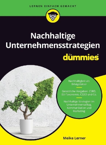 Buchcover und Innenansicht für das Buch: Nachhaltige Unternehmensstrategien für Dummies