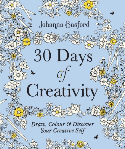 Buchcover und Innenansicht für das Buch: 30 Days of Creativity: Draw, Colour and Discover Your Creative Self