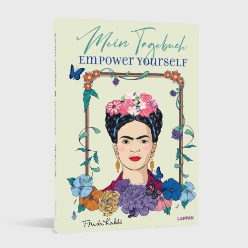 Buchcover und Innenansicht für das Buch: Mein Frida Kahlo Tagebuch