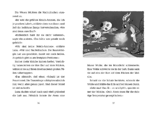 Buchcover und Innenansicht für das Buch: Dragon Girls - Phoebe, the Moonlight Dragon