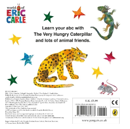 Buchcover und Innenansicht für das Buch: The Very Hungry Caterpillar's ABC
