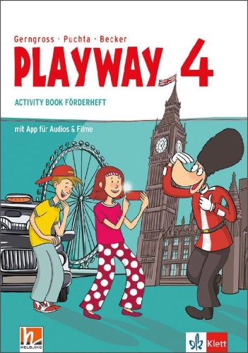 Buchcover und Innenansicht für das Buch: Playway 4. Ab Klasse 3.Activity Book Förderheft Klasse 4.  Ausgabe für Nordrhein-Westfalen