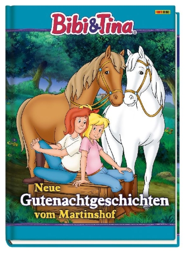 Buchcover und Innenansicht für das Buch: Bibi & Tina: Neue Gutenachtgeschichten vom Martinshof