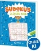 Buchcover und Innenansicht für das Buch: Sudokus für clevere Kids 9+ [blau]