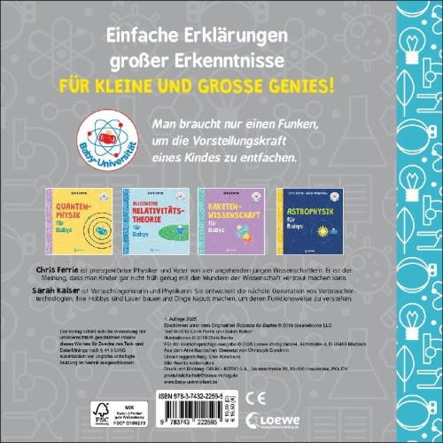 Buchcover und Innenansicht für das Buch: Robotics for Babies (OT)