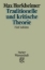 Buchcover und Innenansicht für das Buch: Traditionelle und kritische Theorie