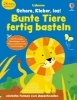 Buchcover und Innenansicht für das Buch: Kleine Kreativ-Werkstatt: Schere, Kleber, los! Bunte Tiere fertig basteln