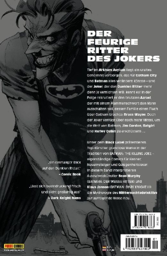 Buchcover und Innenansicht für das Buch: Batman: Der Fluch des Weißen Ritters