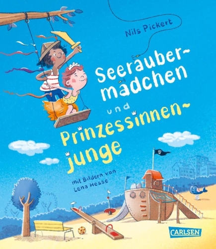 Buchcover und Innenansicht für das Buch: Seeräubermädchen und Prinzessinnenjunge