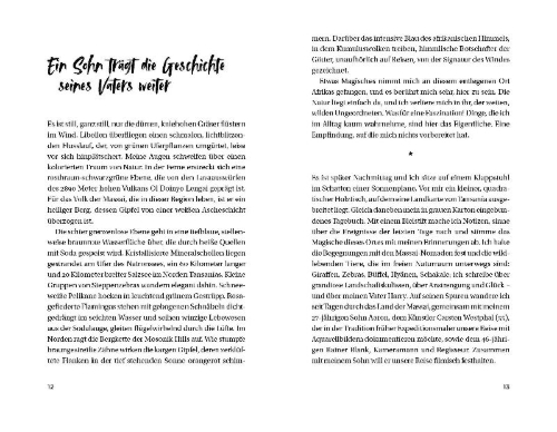 Buchcover und Innenansicht für das Buch: Mein Vater, mein Sohn und der Kilimandscharo