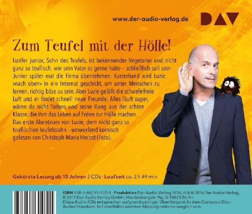 Buchcover und Innenansicht für das Buch: Luzifer junior - Teil 01: Zu gut für die Hölle