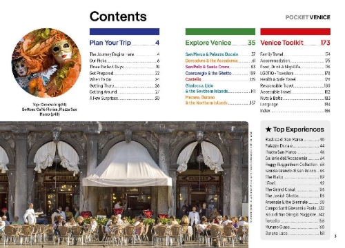 Buchcover und Innenansicht für das Buch: Lonely Planet Pocket Venice