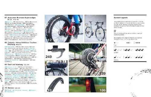 Buchcover und Innenansicht für das Buch: Handbuch Fahrrad und E-Bike