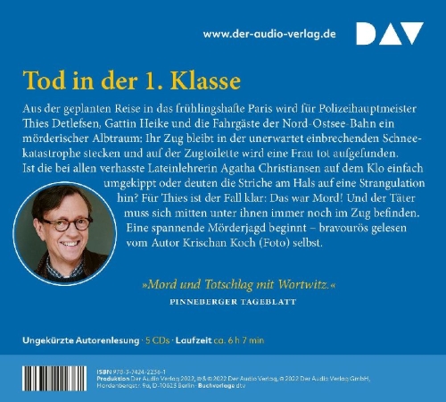 Buchcover und Innenansicht für das Buch: Mord im Nord-Ostsee-Express. Ein Küstenkrimi
