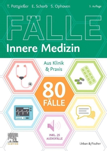 Buchcover und Innenansicht für das Buch: 80 Fälle Innere Medizin
