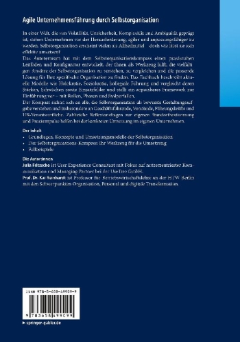 Buchcover und Innenansicht für das Buch: Agile Unternehmensführung durch Selbstorganisation