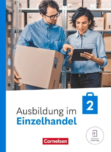 Buchcover und Innenansicht für das Buch: Ausbildung im Einzelhandel 2. Ausbildungsjahr - Ausgabe 2024 - Fachkunde mit Videos