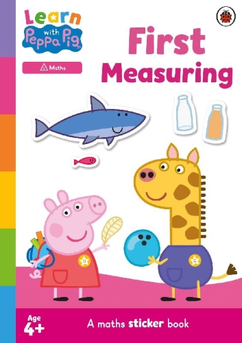 Buchcover und Innenansicht für das Buch: Learn with Peppa: First Measuring sticker activity book