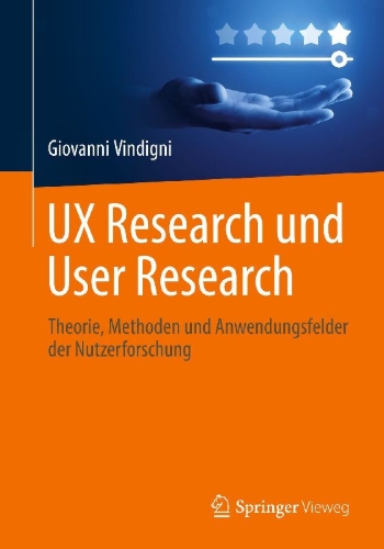 Buchcover und Innenansicht für das Buch: UX Research und User Research