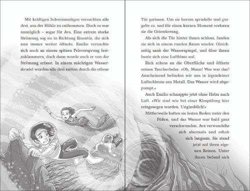 Buchcover und Innenansicht für das Buch: Rick Nautilus - SOS aus der Tiefe