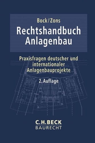 Buchcover und Innenansicht für das Buch: Rechtshandbuch Anlagenbau