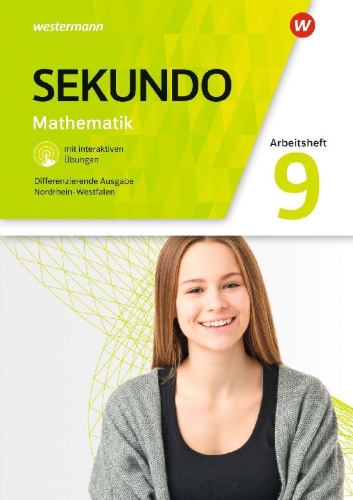 Buchcover und Innenansicht für das Buch: Sekundo 9. Arbeitsheft mit  interaktiven Übungen. Für Nordrhein-Westfalen