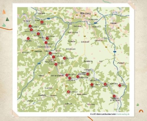 Buchcover und Innenansicht für das Buch: Taubertal. Wandern für die Seele
