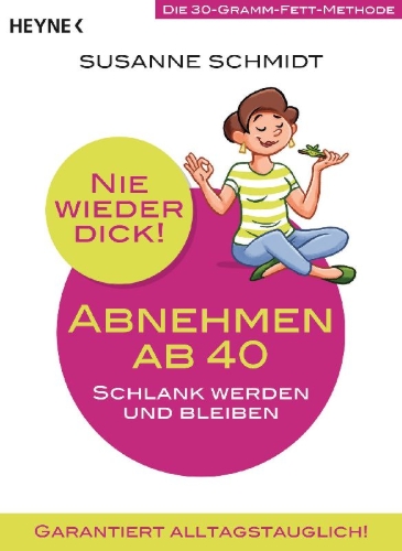 Buchcover und Innenansicht für das Buch: Nie wieder dick - Abnehmen ab 40