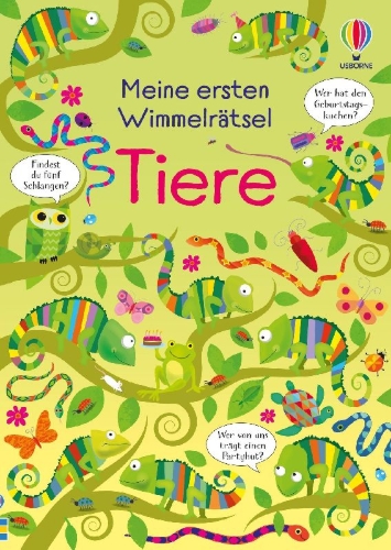 Buchcover und Innenansicht für das Buch: Meine ersten Wimmelrätsel: Tiere