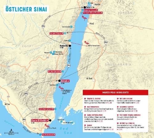 Buchcover und Innenansicht für das Buch: MARCO POLO Reiseführer Rotes Meer & Sinai