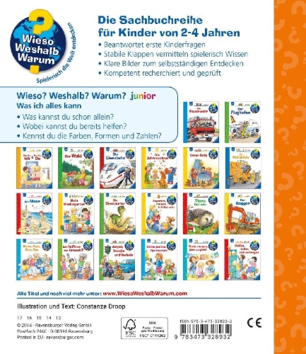 Buchcover und Innenansicht für das Buch: Wieso? Weshalb? Warum? junior, Band 14: Was ich alles kann