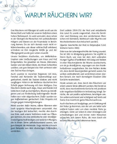 Buchcover und Innenansicht für das Buch: Heilsames Räuchern