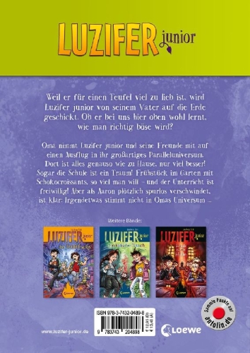 Buchcover und Innenansicht für das Buch: Luzifer junior (Band 7) - Fiese schöne Welt