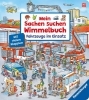 Buchcover und Innenansicht für das Buch: Mein Sachen suchen Wimmelbuch: Fahrzeuge im Einsatz