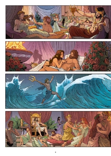 Buchcover und Innenansicht für das Buch: Mythen der Antike: Prometheus und die Büchse der Pandora (Graphic Novel)