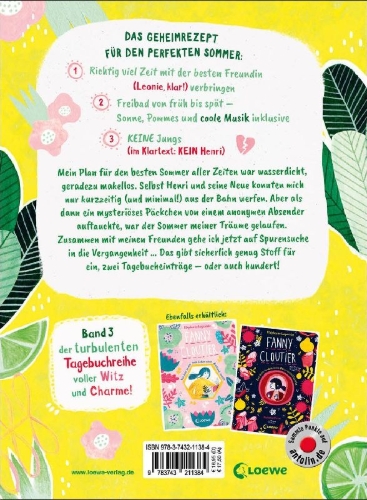 Buchcover und Innenansicht für das Buch: Fanny Cloutier ou l'été des grandes vérités