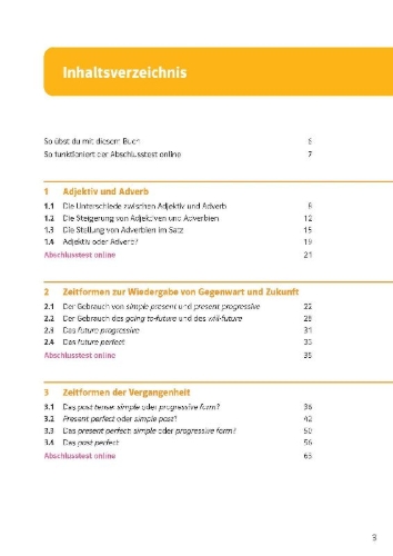 Buchcover und Innenansicht für das Buch: Sicher in Englisch Grammatik 9./10. Klasse