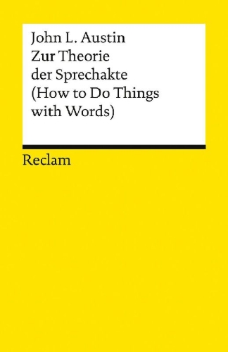 Buchcover und Innenansicht für das Buch: Zur Theorie der Sprechakte. (How to Do Things with Words)