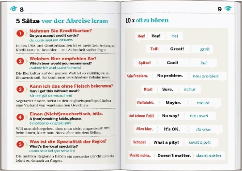 Buchcover und Innenansicht für das Buch: LONELY PLANET Sprachführer Englisch