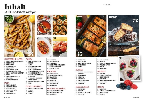 Buchcover und Innenansicht für das Buch: Sonderheft MIXX: Air Fryer-Spezial  01/2026