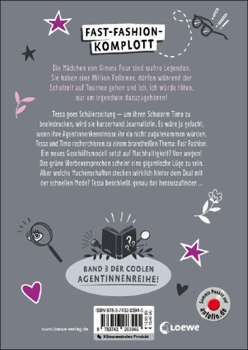 Buchcover und Innenansicht für das Buch: T wie Tessa (Band 3) - Geheime Geschäfte