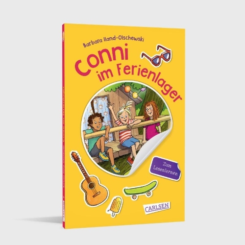 Buchcover und Innenansicht für das Buch: Abenteuerspaß mit Conni: Conni im Ferienlager
